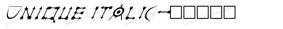 Unique ITALIC字体转换